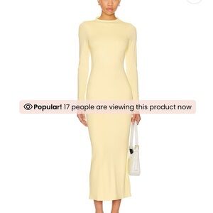 AFRM Long Sleeve Yellow Dress